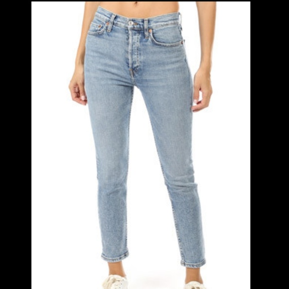 Re/Done Denim - Re/done Levi's straight, ankle 10.5in rise